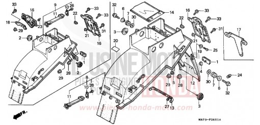REAR FENDER (2) VFR750RJ de 1988